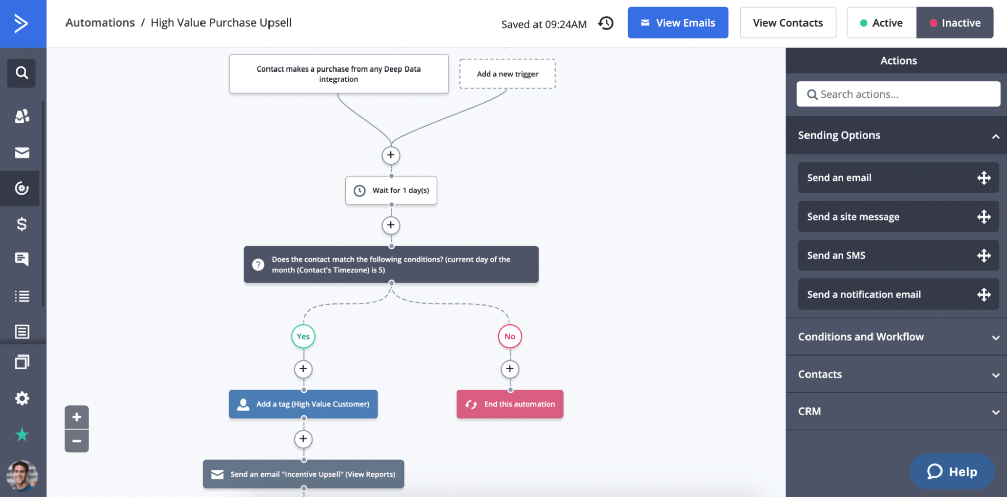 Pardot alternatives: Screenshot of ActiveCampaign dashboard