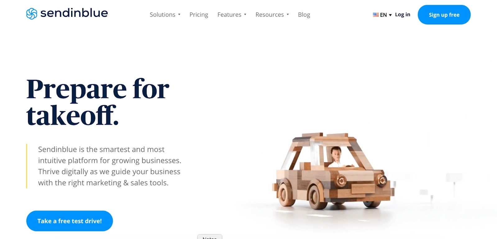 ConvertKit Alternatives: Screenshot of Sendinblue homepage