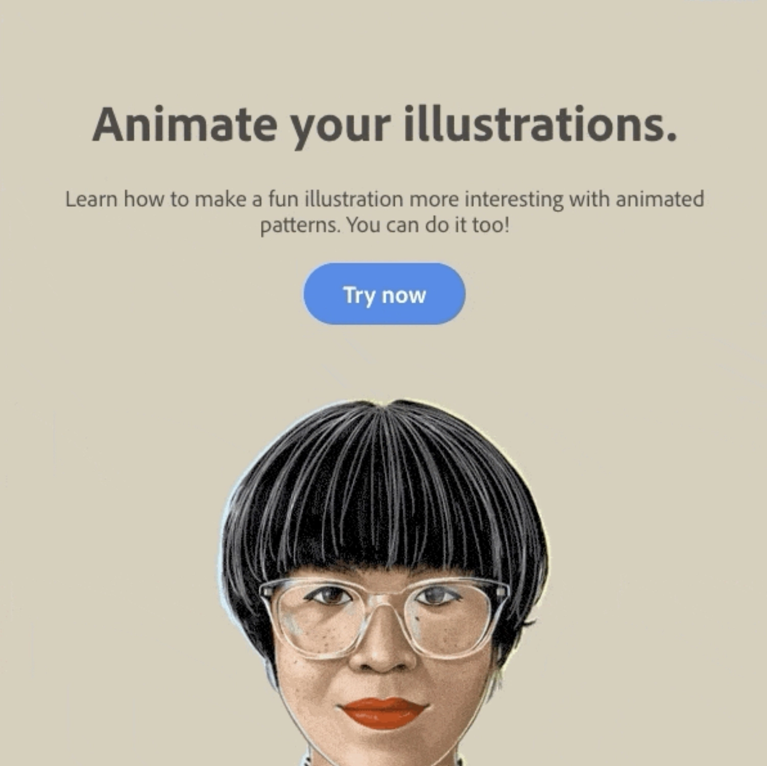 Creative SaaS Emails: Screenshot of Adobe's creative email that has a hypnotic GIF