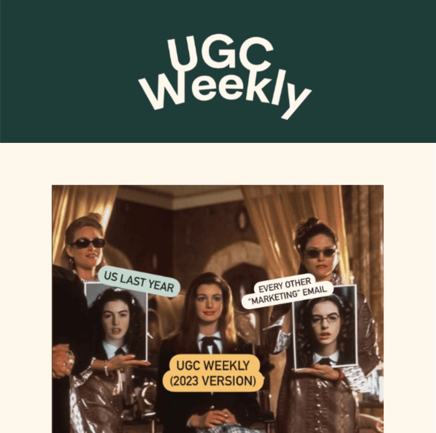 GIFs in SaaS Emails: Screenshot of Minisocial's newsletter