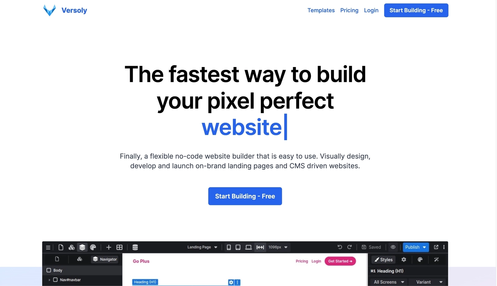 HubSpot Alternatives: Screenshot of Versoly's homepage