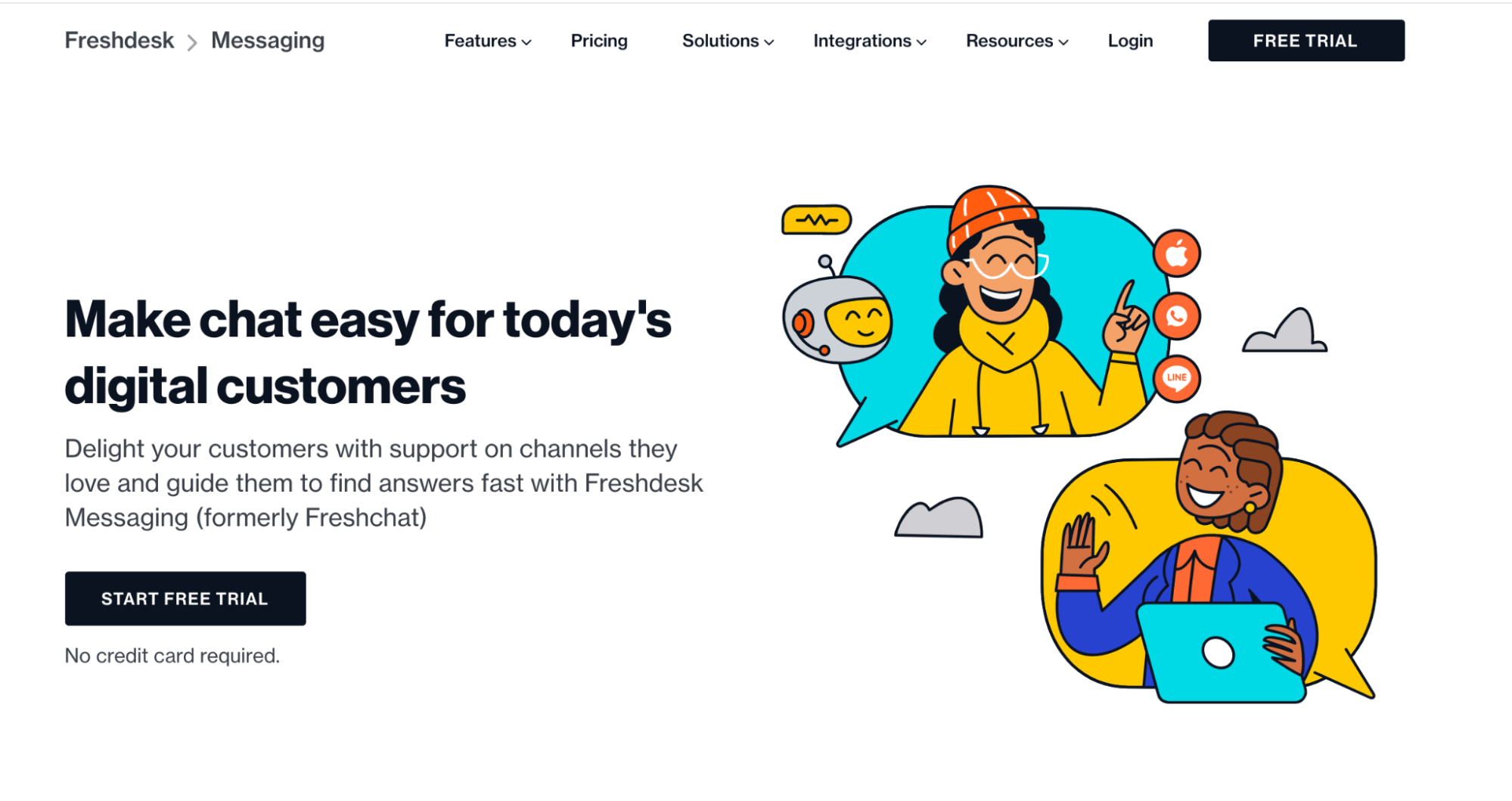 Intercom Alternatives: Screenshot of Freshdesk homepage