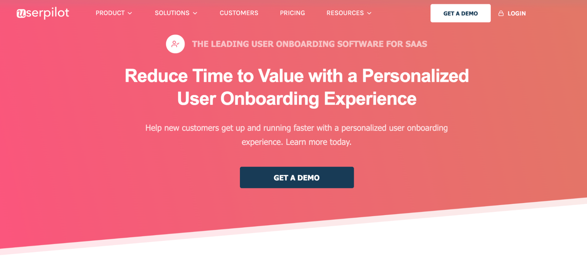 Intercom Alternatives: Screenshot of Userpilot homepage