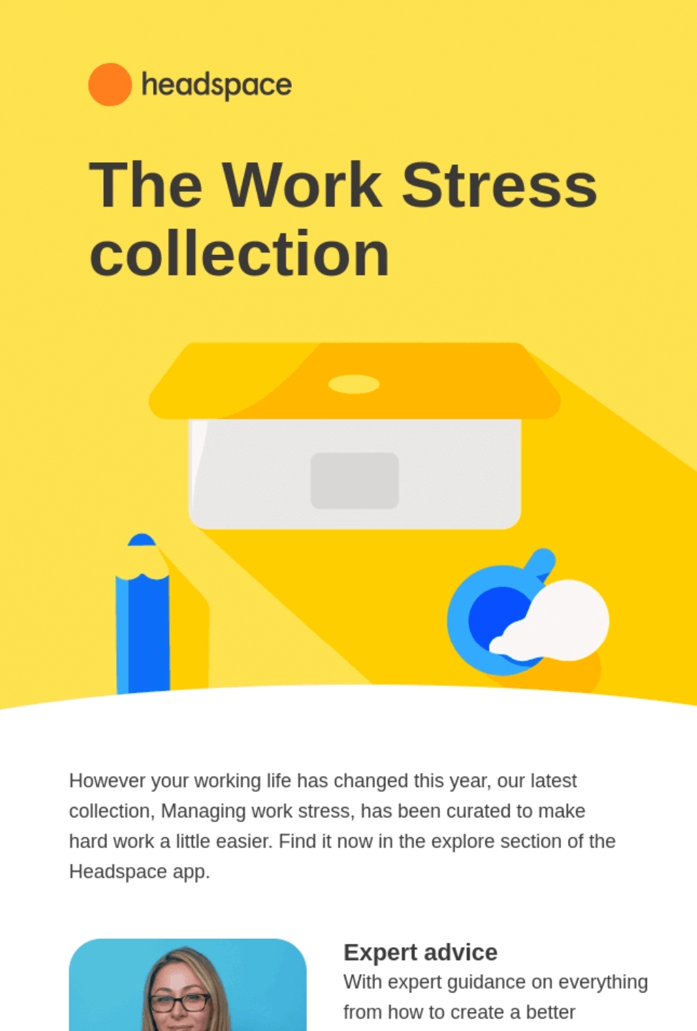 SaaS Newsletter Examples: Screenshot of Headspace's newsletter