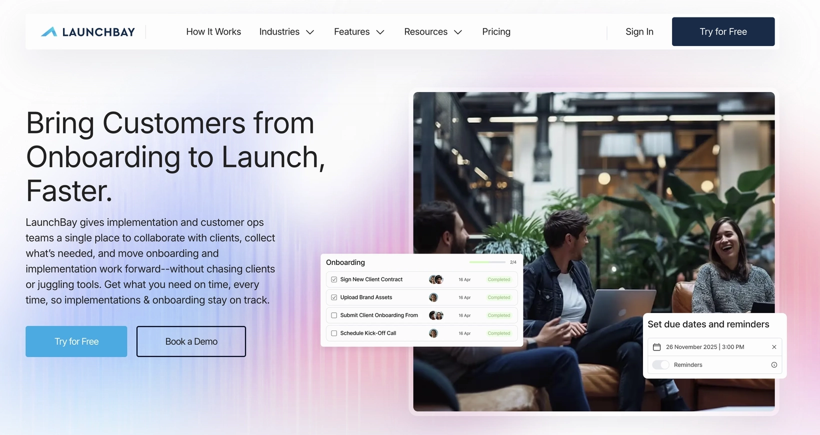User Onboarding Software: LaunchBay screenshot