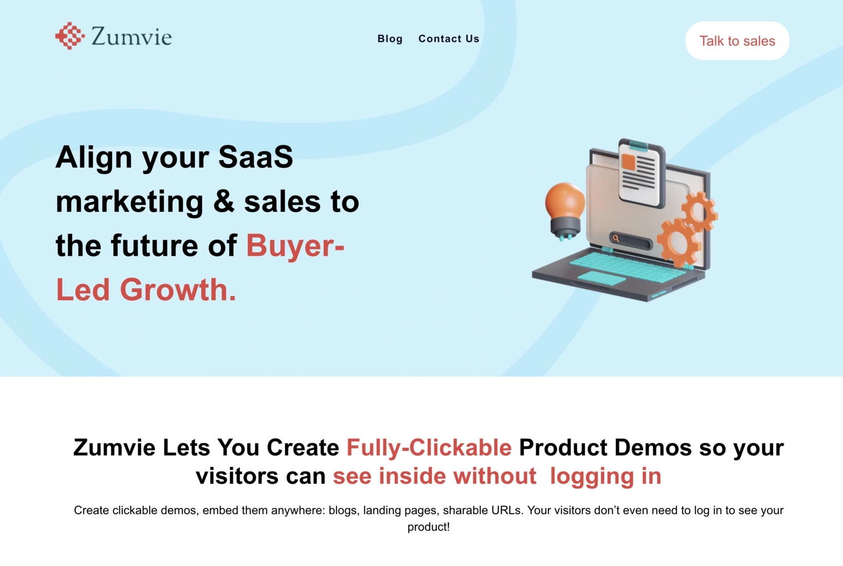 User Onboarding Software: Zumvie screenshot