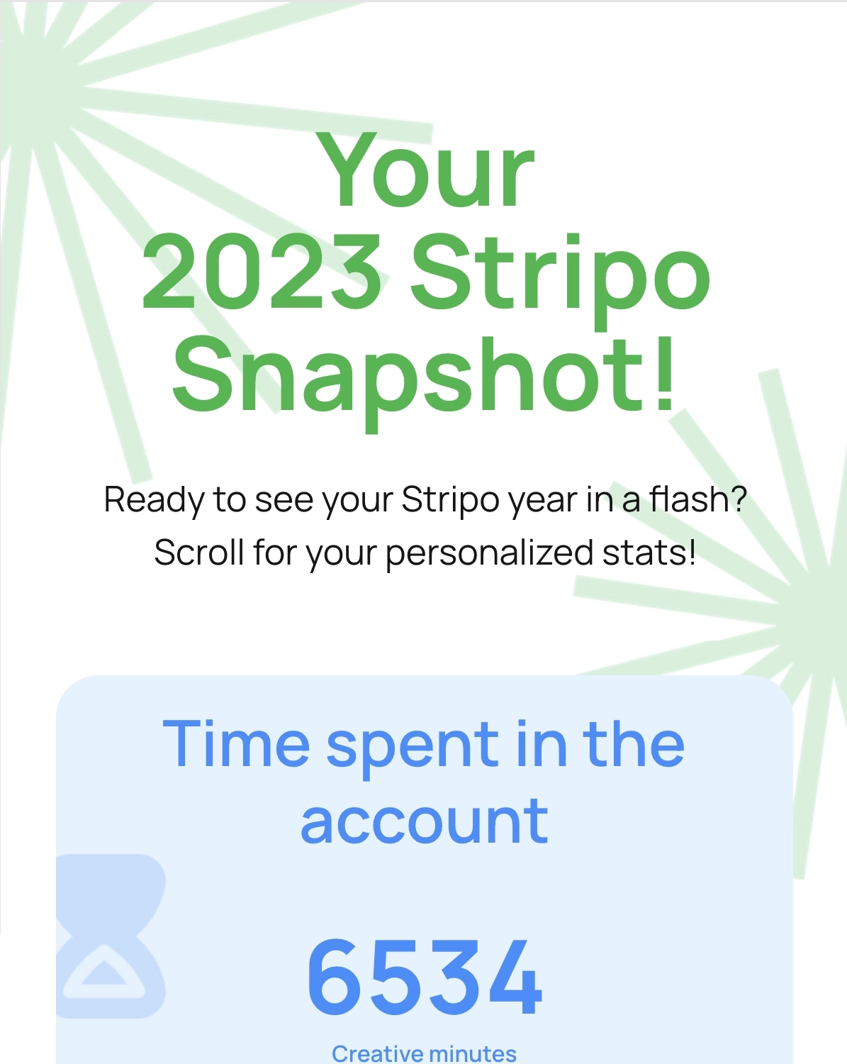 Year-in-review emails: Screenshot of Stripo's year-in-review email