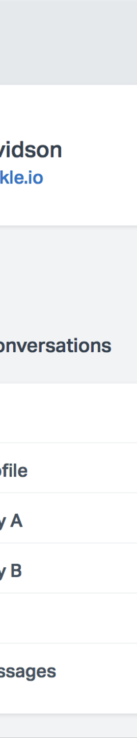 Screenshot of Userlist widget on Help Scout conversation sidebar