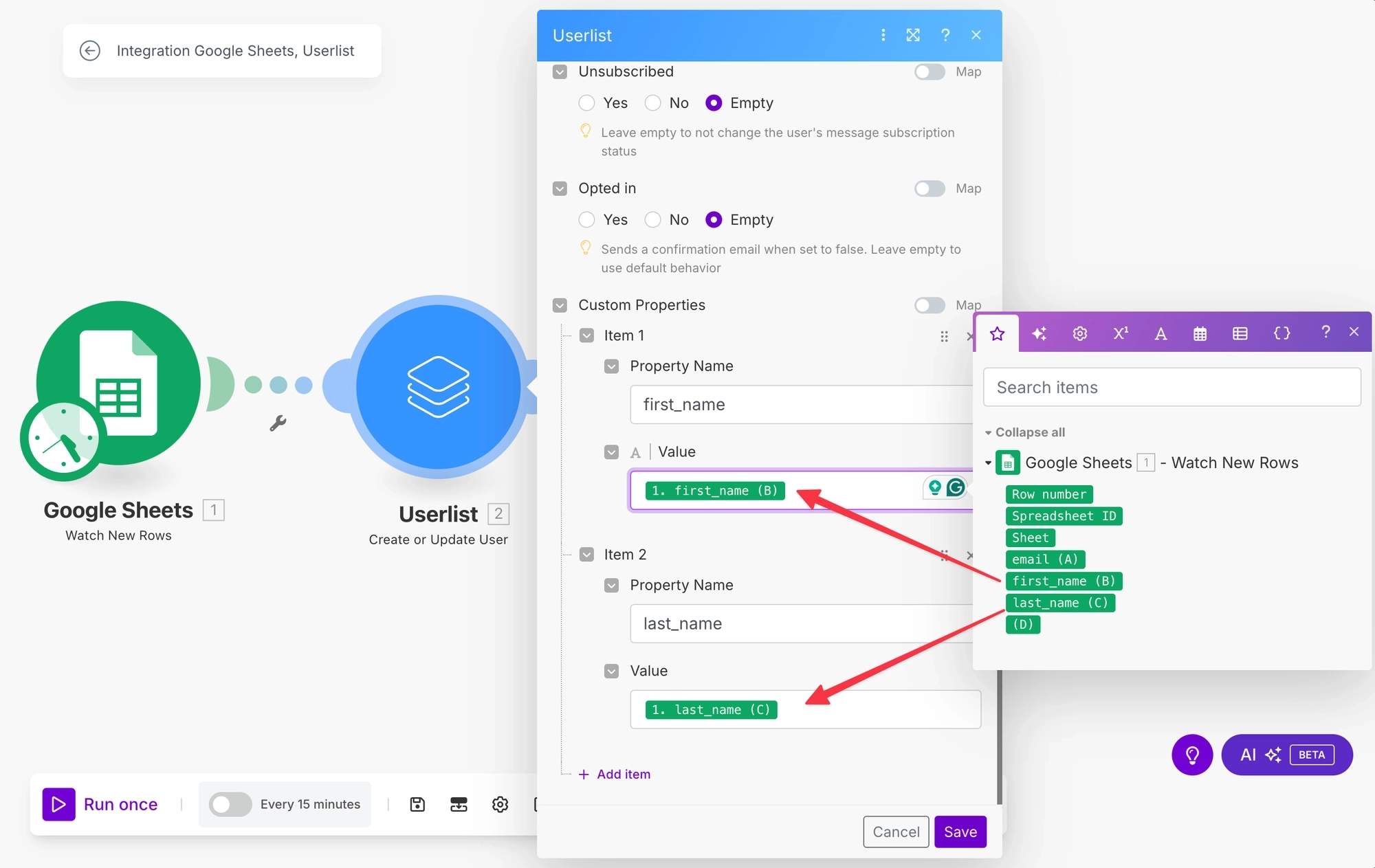 Illustration of Make Create Connection dialog
