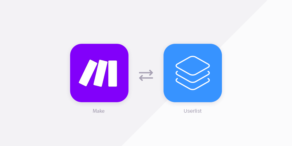Illustration of Make to Userlist integration