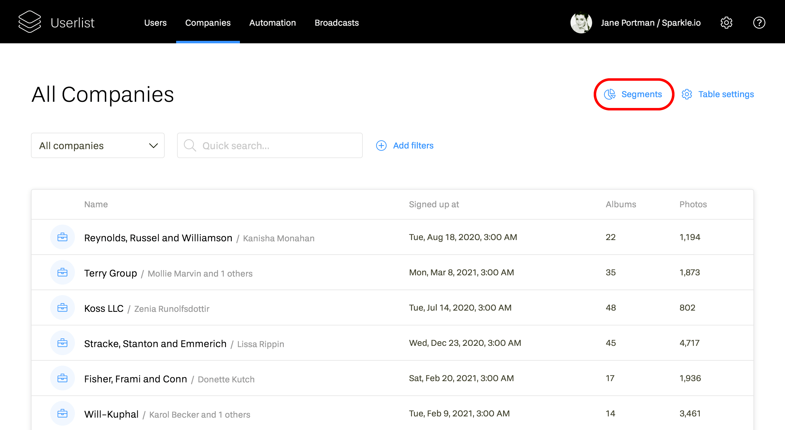 Userlist Redesign: How to access segments in the old version