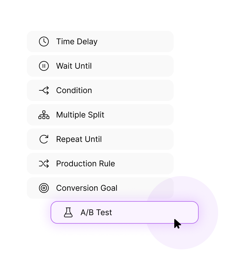 Using the workflow menu with various node types